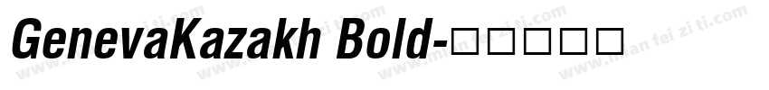 GenevaKazakh Bold字体转换